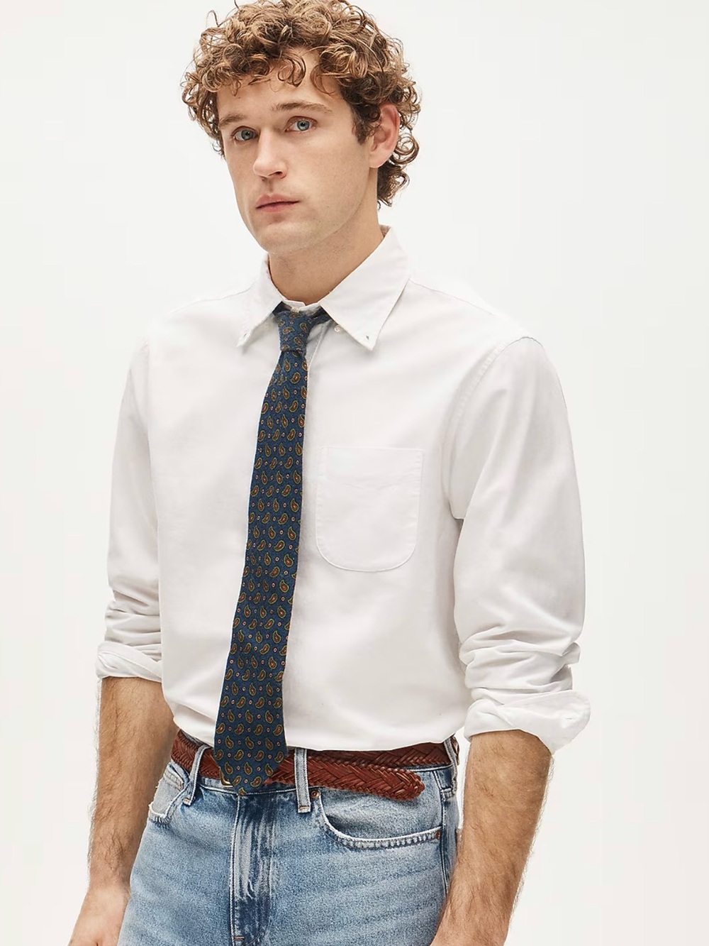 J. Crew Broken-in organic cotton oxford shirt in White NWT size Small Slim